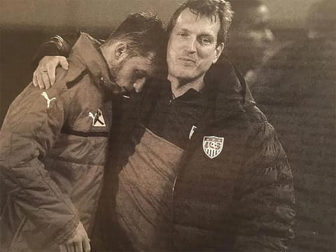 Andreas Herzog mit Marko Arnautovic